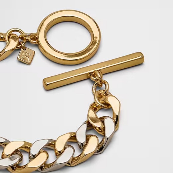 NWT Banana Republic Women's Mixed Metal Curb Chain Bracelet - Picture 2 of 6